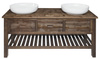 BRAND szafka pod umywalkę 160x73x50cm, świerk bejcowany