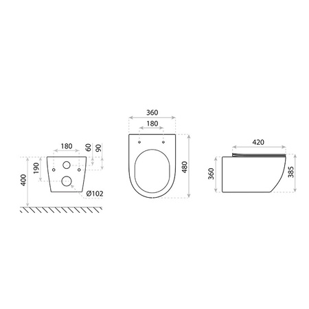 Miska wisząca z deską WC Cliper 2.0