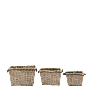 Aspen Woven Log Basket Natural S/3 550x430x350mm