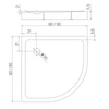 Brodzik MILD akrylowy półokrągy R55 90x90x11,5 biały