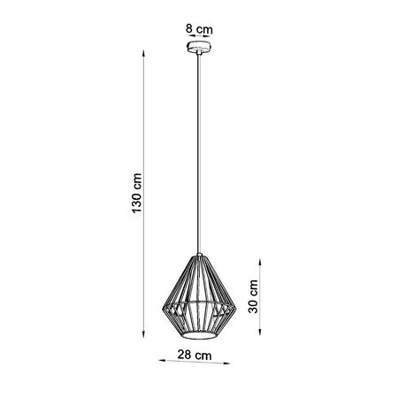 Lampa wisząca DEMI biała