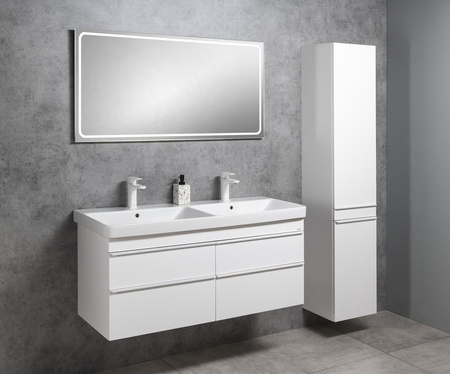 SITIA szafka wysoka 35x172x32cm, 2 drzwiczki, biały mat