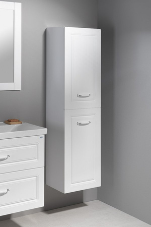 FAVOLO szafka wysoka z koszem na bieliznę 40x150x31cm, biały mat