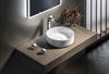 INFINITY ROUND umywalka ceramiczna nablatowa, Ø36cm, biała