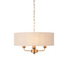 Highclere 3 Pendant Vintage Brass