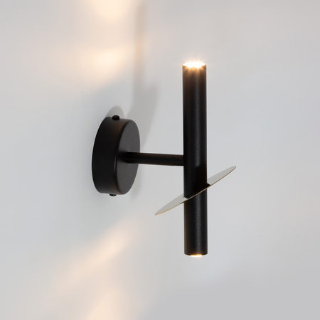 SOPEL RING 2 kinkiet czarny/złoty