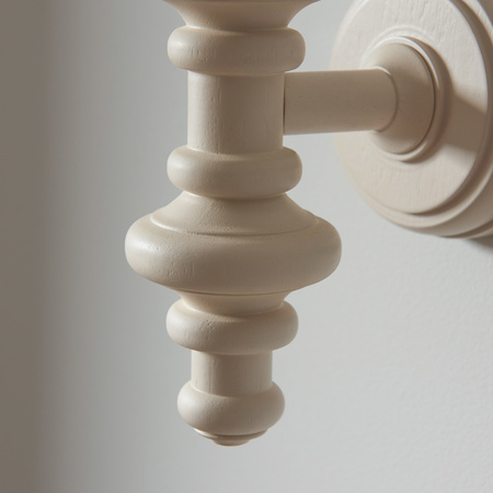 Carnaby Wall Light Fitting Satin Almond White
