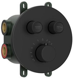 SMART SELECT bateria prysznicowa termostatyczna podtynkowa, box, 2 wyjścia, czarny mat