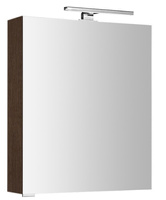 MIRRÓ szafka z lustrem, oświetlenie LED, 60x70x16cm, lewa/prawa, sosna rustykalna