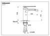 WEXPO Chrom1-otworowa bateria bidetowa