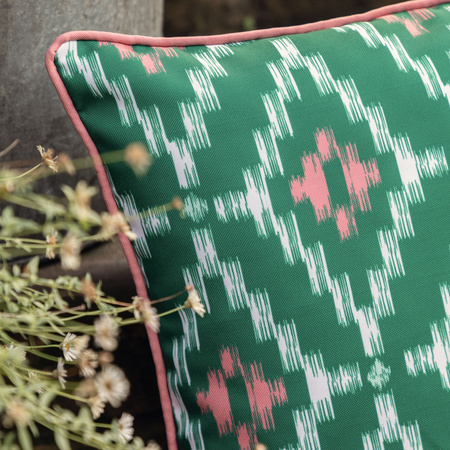 Aroha Geo Printed Cushion Green 450x450mm
