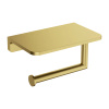 MODERN PROJECT uchwyt na papier toaletowy z półką, mosiądz szczotkowany