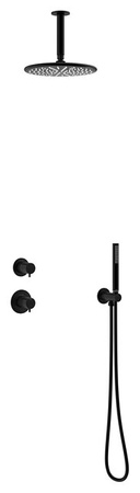 Silhouet DS2 Podtynkowy termostatyczny zestaw prysznicowy matowa czerń