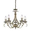 Bernice 5 Pendant Light Antique Brass