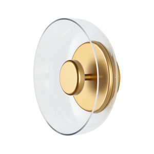 Lampa ścienna DISCO 23 cm - LED, szkło, złota