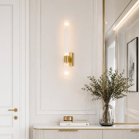 Lampa ścienna SOLO LED biało złota 60 cm