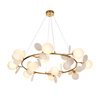 Lampa wisząca CHIC 105 cm - biało złota nowoczesna lampa do salonu