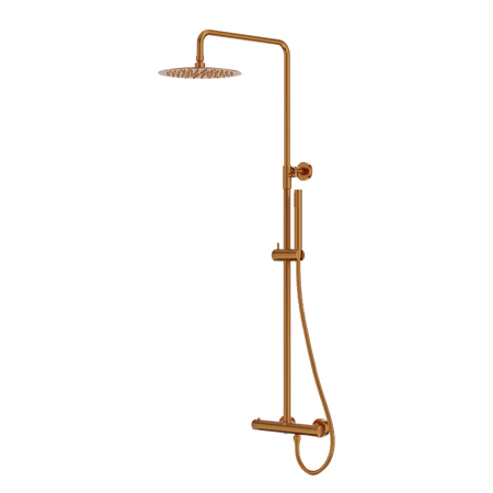 Natynkowy zestaw prysznicowy z deszczownicą Orion Brushed Copper