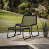 Sassano Lounge Chair with Footstool Black