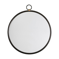 Bayswater Black Round Mirror 610 x 700 mm