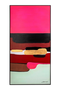 KARE obraz ABSTRACT SHAPES PINK 73x143 cm