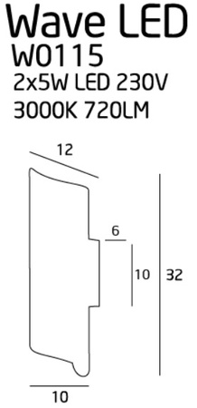 Wave kinkiet led