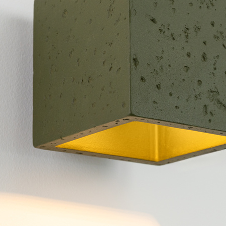 Kinkiet QUAD beton zielona oliwka