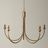 Santiago 5 Pendant Light Fitting Curved Brass