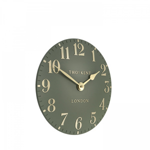 Arabic Wall Clock Lichen Green 12in