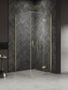 Kabina NESTA LIGHT GOLD 1D prostokątna L 100x90x200 czyste 6mm Active Shield 2.0