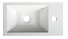 AMAROK umywalka kompozytowa 40x22cm, biała, bateria z prawej strony
