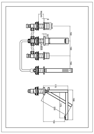 EXCELENT Chrom 4-otworowa bateria wannowa