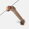 Drzwi wnękowe NEW SOLEO COPPER BRUSHED 1D U 130x195 szkło czyste 6mm Active Shield 2.0