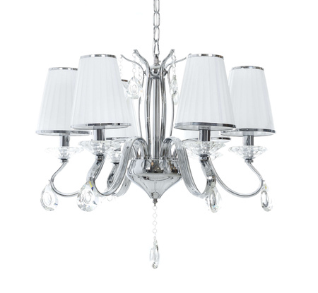 KLASYCZNY ŻYRANDOL KRYSZTAŁOWY BIAŁY FINEZZIA W6