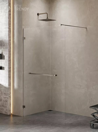 KABINA AVEXA GUNMETAL BRUSHED WALK-IN 50x200 CZYSTE 6mm ACTIVE SHIELD