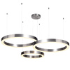 Lampa wisząca CIRCLE 3 60+60+80 cm - LED, nikiel szczotkowany na 1 podsufitce