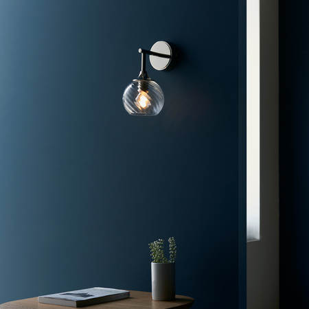 Allegra 1 Wall Light Bright Nickel