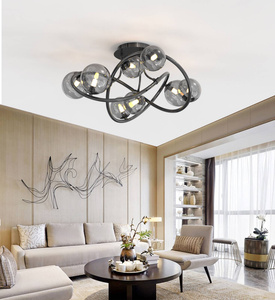 9014-805 Lampa sufitowa Nancy czarny chrom