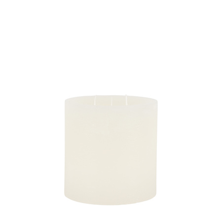 Pillar Candle Rustic White 150x150x150mm