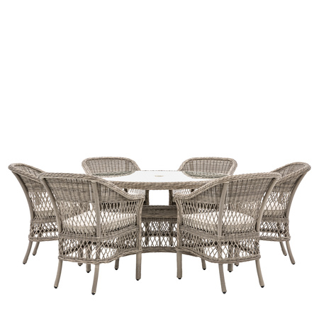 Menton 6 Seater Round Dining Set