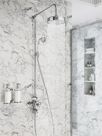 Zestaw prysznicowy z baterią termostatyczną, chrom