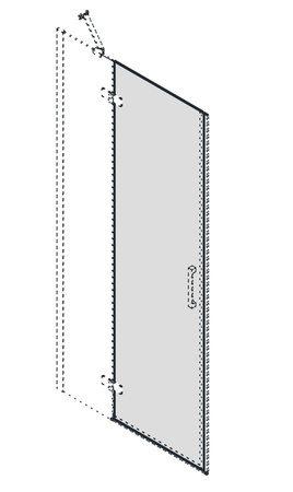 TRINITY część obrotowa drzwi do wnęki, szkło czyste, L