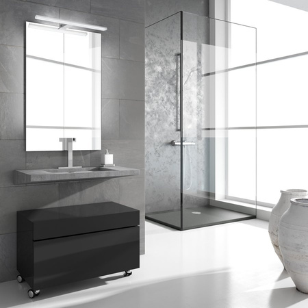 FELINA oświetlenie ścienne LED, 10 W, 458x15x112 mm, IP44, chrom