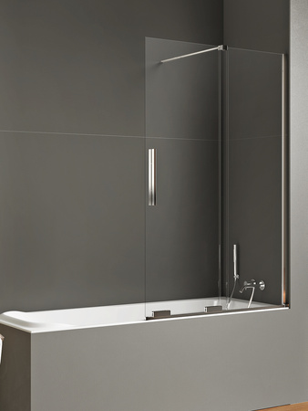 Parawan nawannowy SMART 1D U 90x150 szkło czyste 8mm Active Shield 2.0 -WSPORNIK SKOŚNY