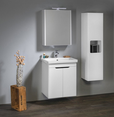 ELLA szafka umywalkowa 56,5x65x43cm, drzwiczki, biała