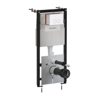 SET: STRONGFRAME stelaż podtynkowy + MINIMAL przycisk spłukujący, biały mat