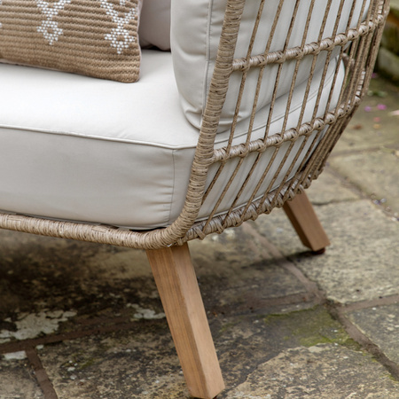 Fotel ogrodowy AVENA Egg Chair – kokon, technorattan, poduszki