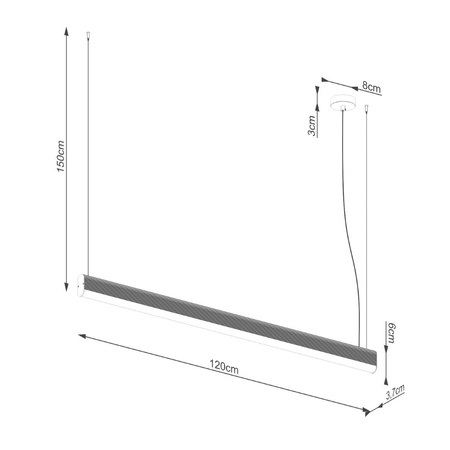 Lampa wisząca FARGE różowa LED 4000K