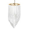Lampa wisząca WAVE złota 60 cm kryształowa