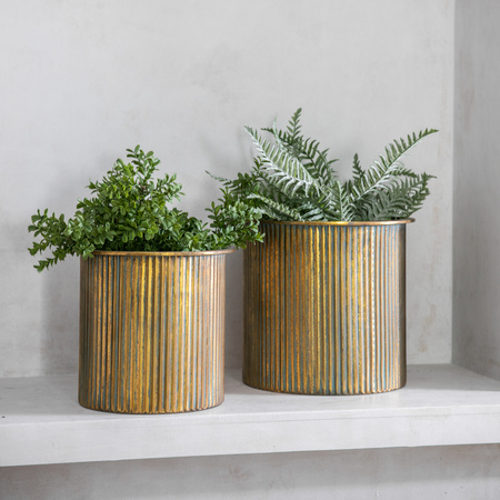 Evie Planter (zestaw 3 szt.) Verdigris/Bronze 235 x 225 mm